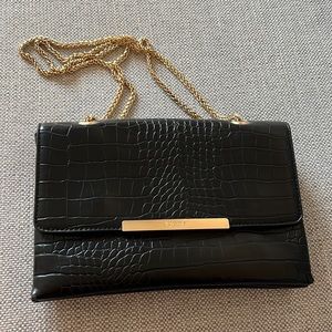 Dune Emossy Croc clutch bag